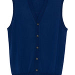 Gilet con scollo a V in blu Kangra - uomo 