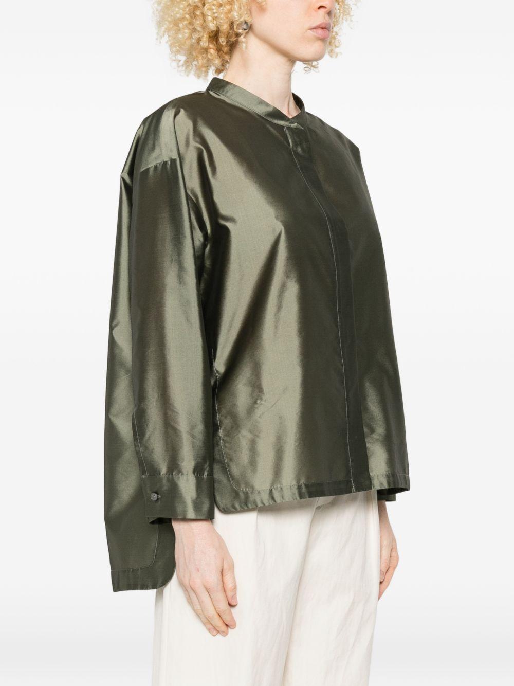 Blusa satinata racconto in verde 's maxmara - donna 