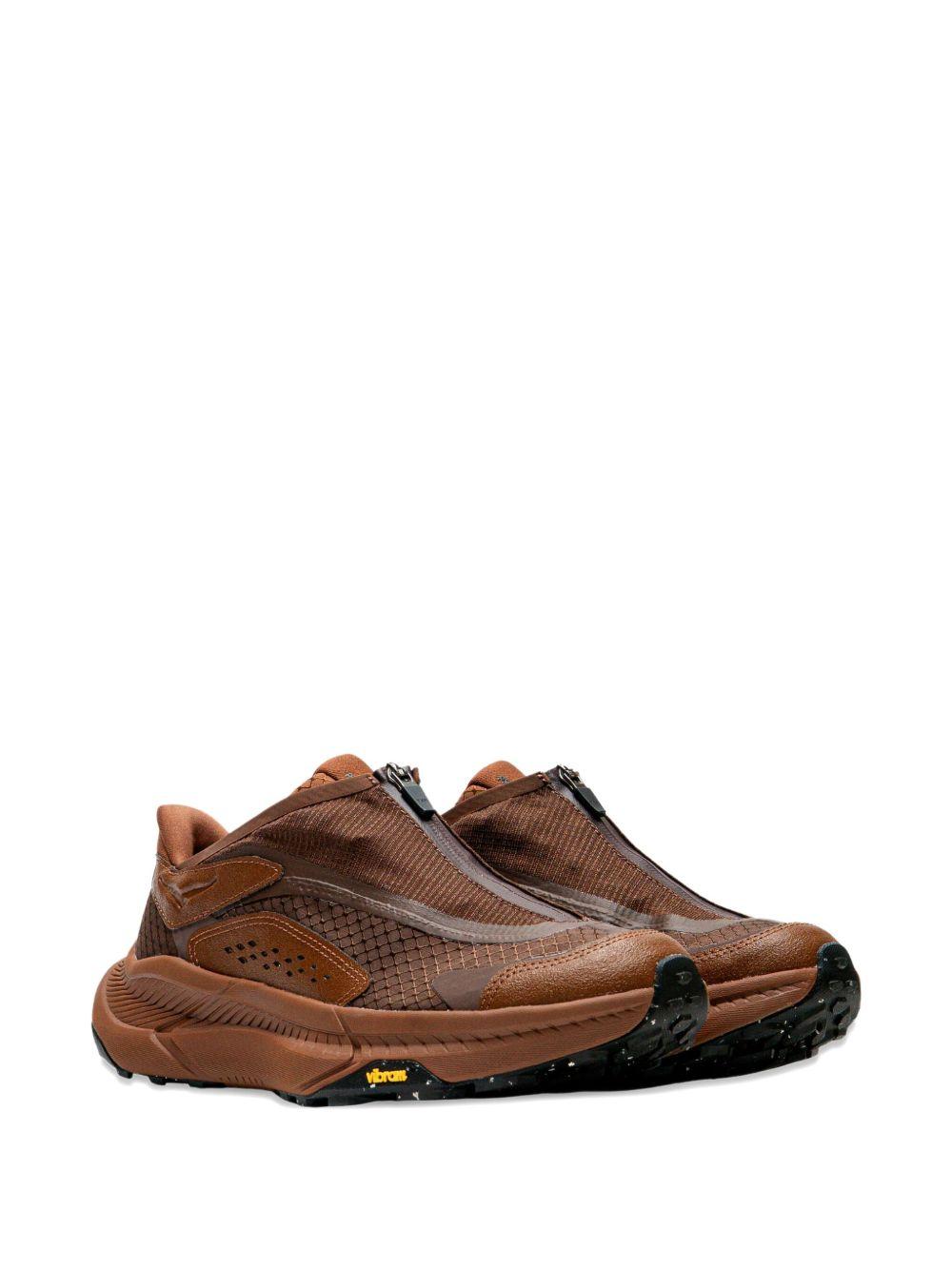 Sneakers Project Transport con zip in marrone 