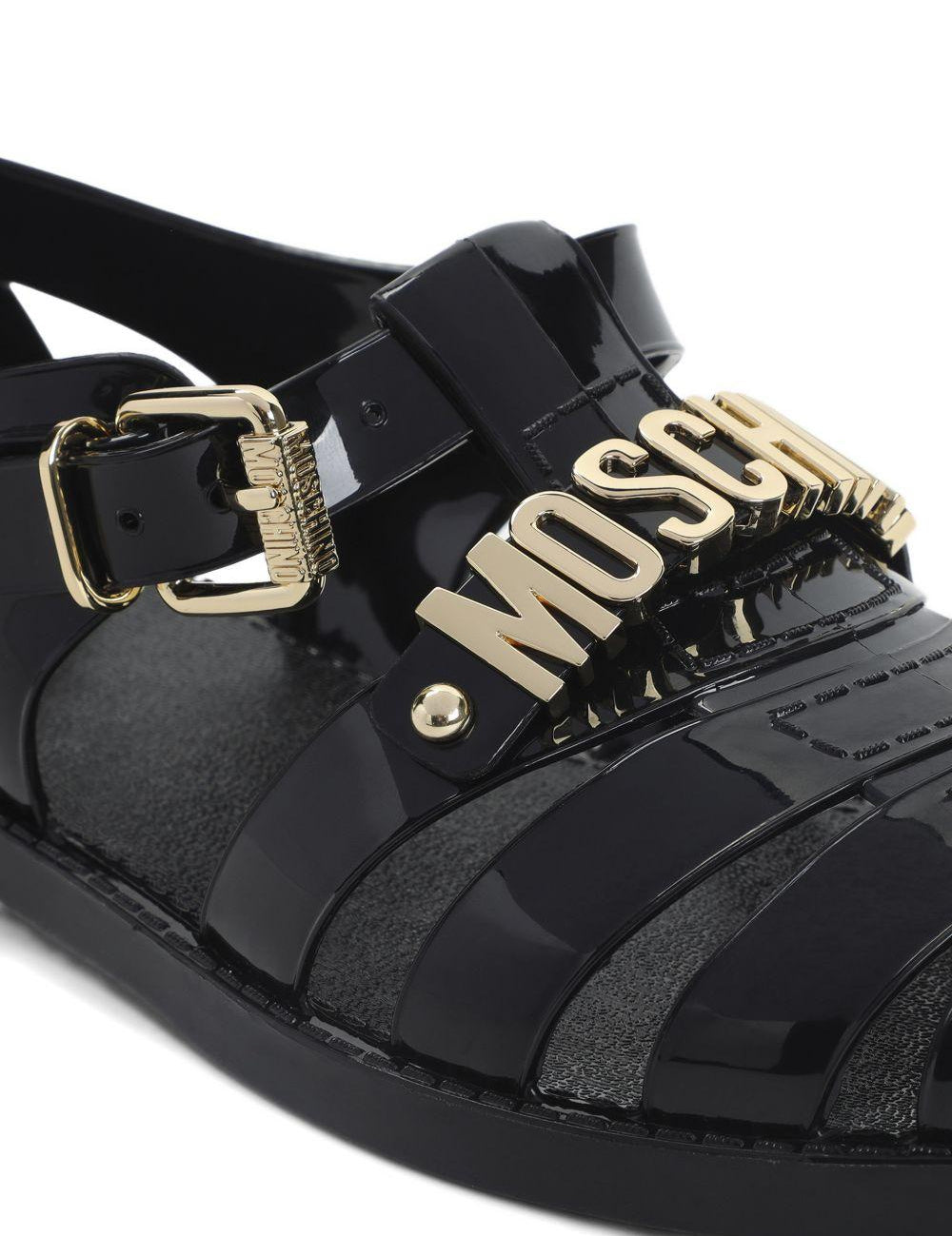 Sandali con logo in nero Moschino - donna 
