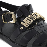 Sandali con logo in nero Moschino - donna 