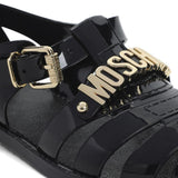 Sandali con logo in nero Moschino - donna 