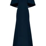 Abito lungo star shower con cristalli in blu Jenny packham - donna 