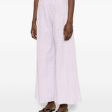 Pantaloni broderie-anglaise in viola Forte forte - donna 