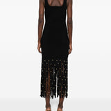 Abito con frange in nero Simkhai - donna 