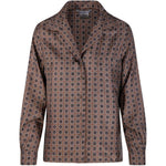 Camicia semiaderente in seta stampata disco in grigio Maxmara - donna 