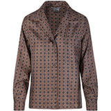 Camicia semiaderente in seta stampata disco in grigio Maxmara - donna 