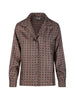 Camicia semiaderente in seta stampata disco in grigio Maxmara - donna