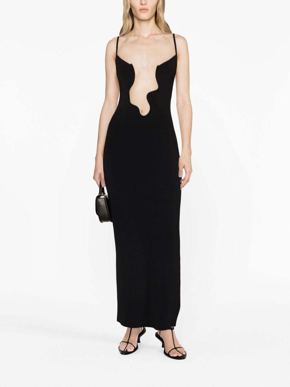 Abito lungo Salacia con scollo a V in nero Christopher esber - donna 