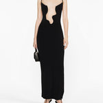 Abito lungo Salacia con scollo a V in nero Christopher esber - donna 