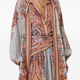 Blusa con stampa paisley aster multicolore 