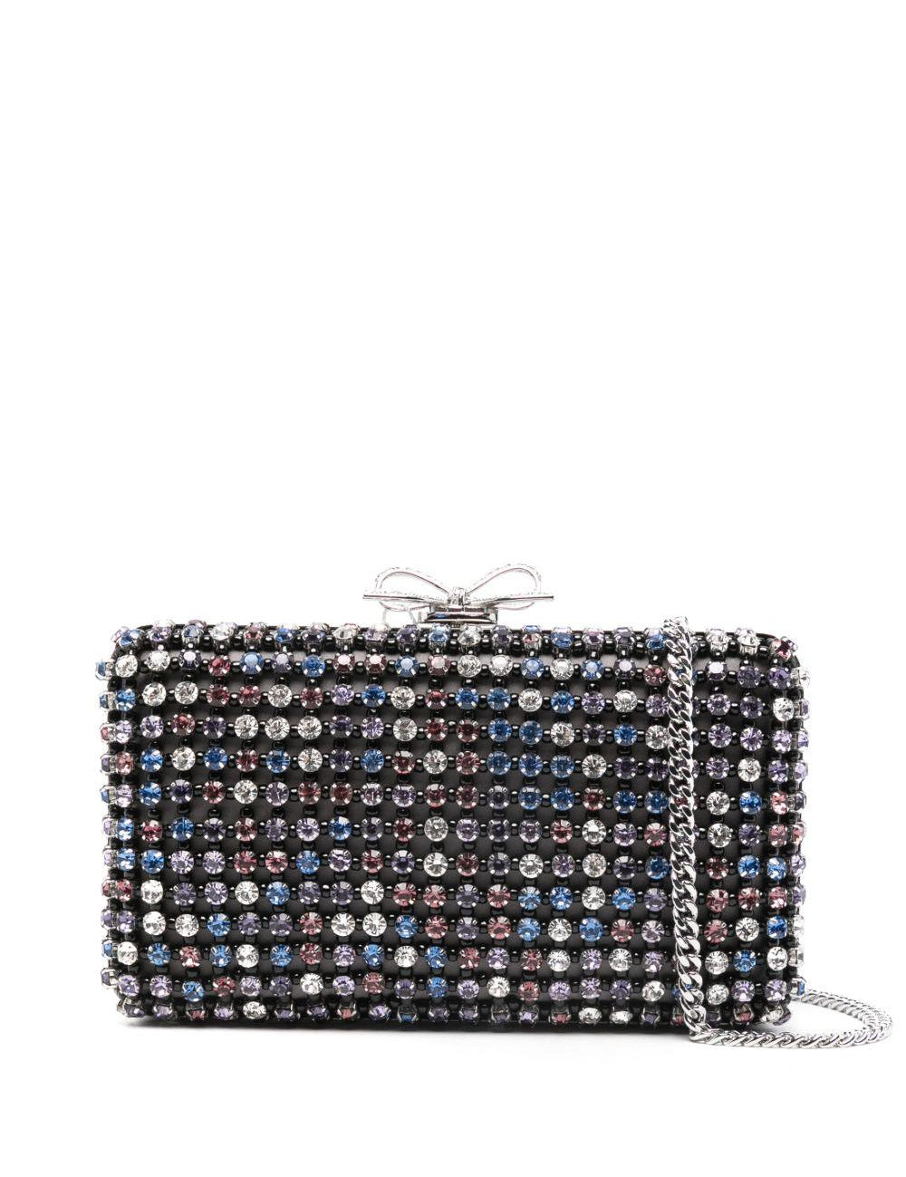 Clutch con cristalli in nero Self-Portrait - donna 