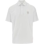 Polo con logo e toppa in bianco Brunello cucinelli - uomo 