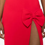 Abito lungo con decorazione in rosso Alessandra Rich - donna 