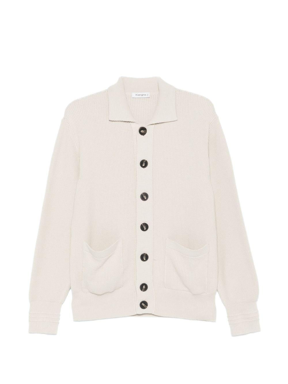 Cardigan con bottoni in beige Kangra - uomo 