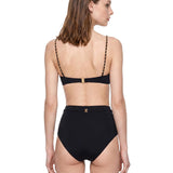 Bikini bandeau Roselight in nero 