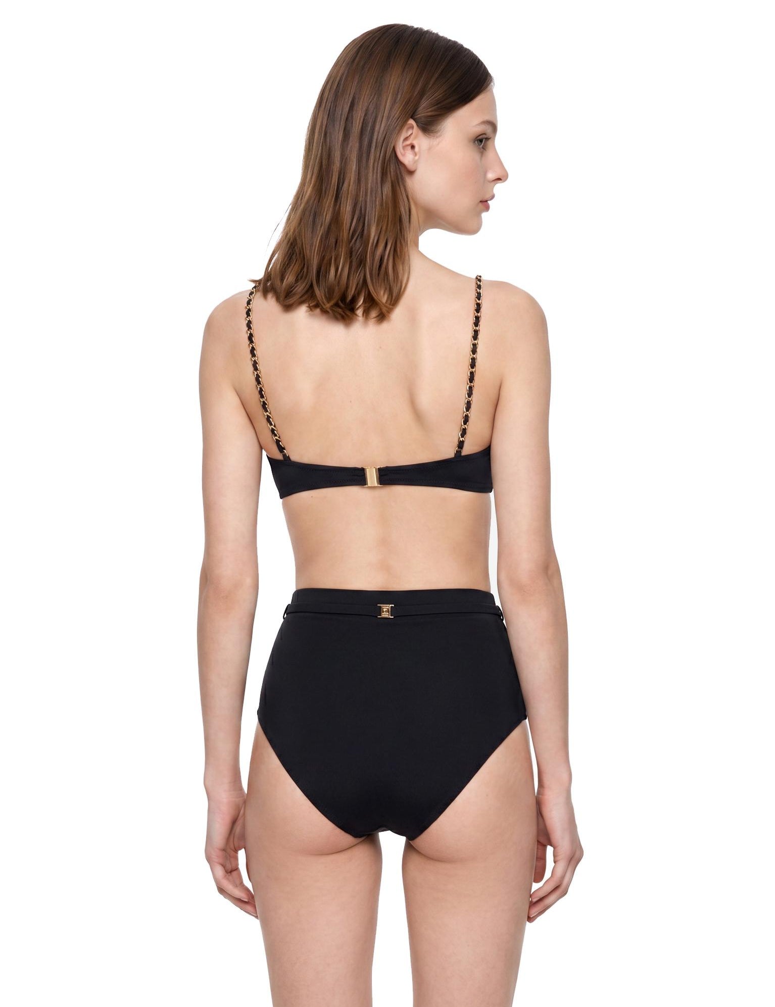 Bikini bandeau Roselight in nero 