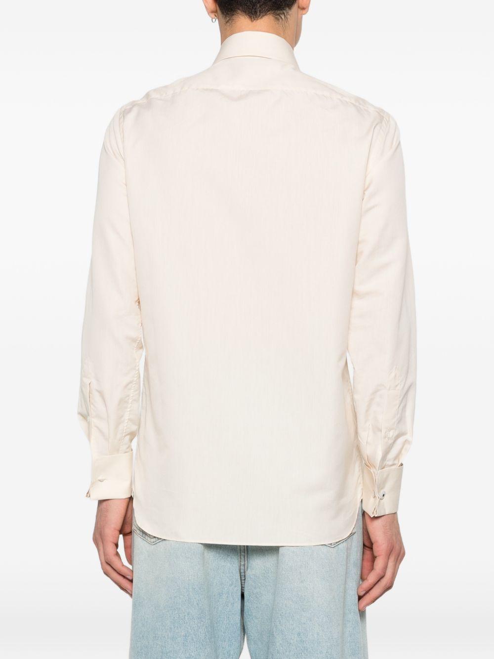 Camicia con trama in crema Lardini - uomo 
