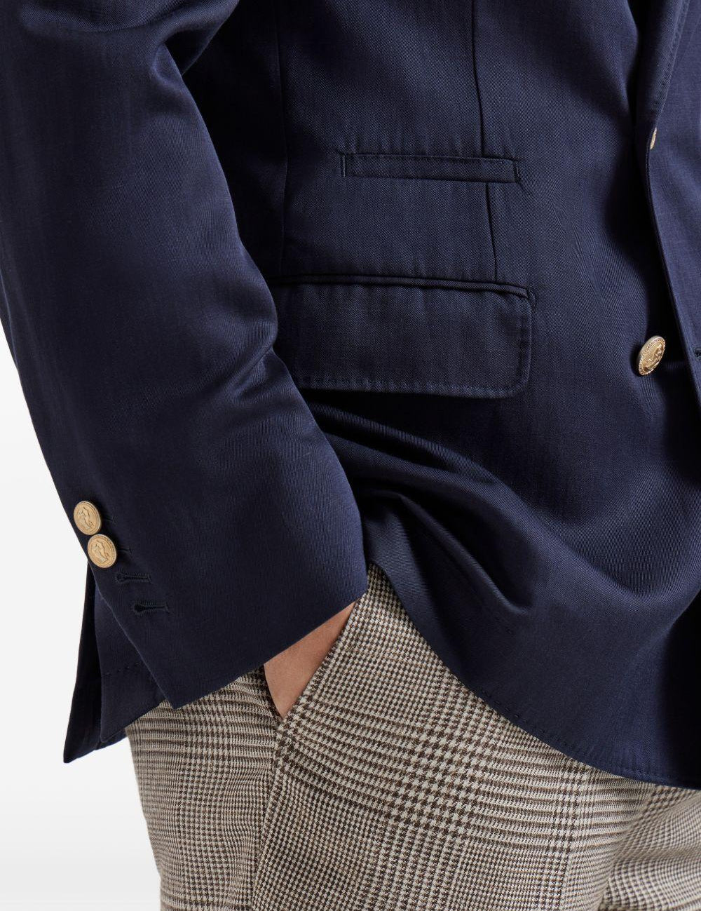Blazer doppiopetto in blu Brunello cucinelli - uomo 