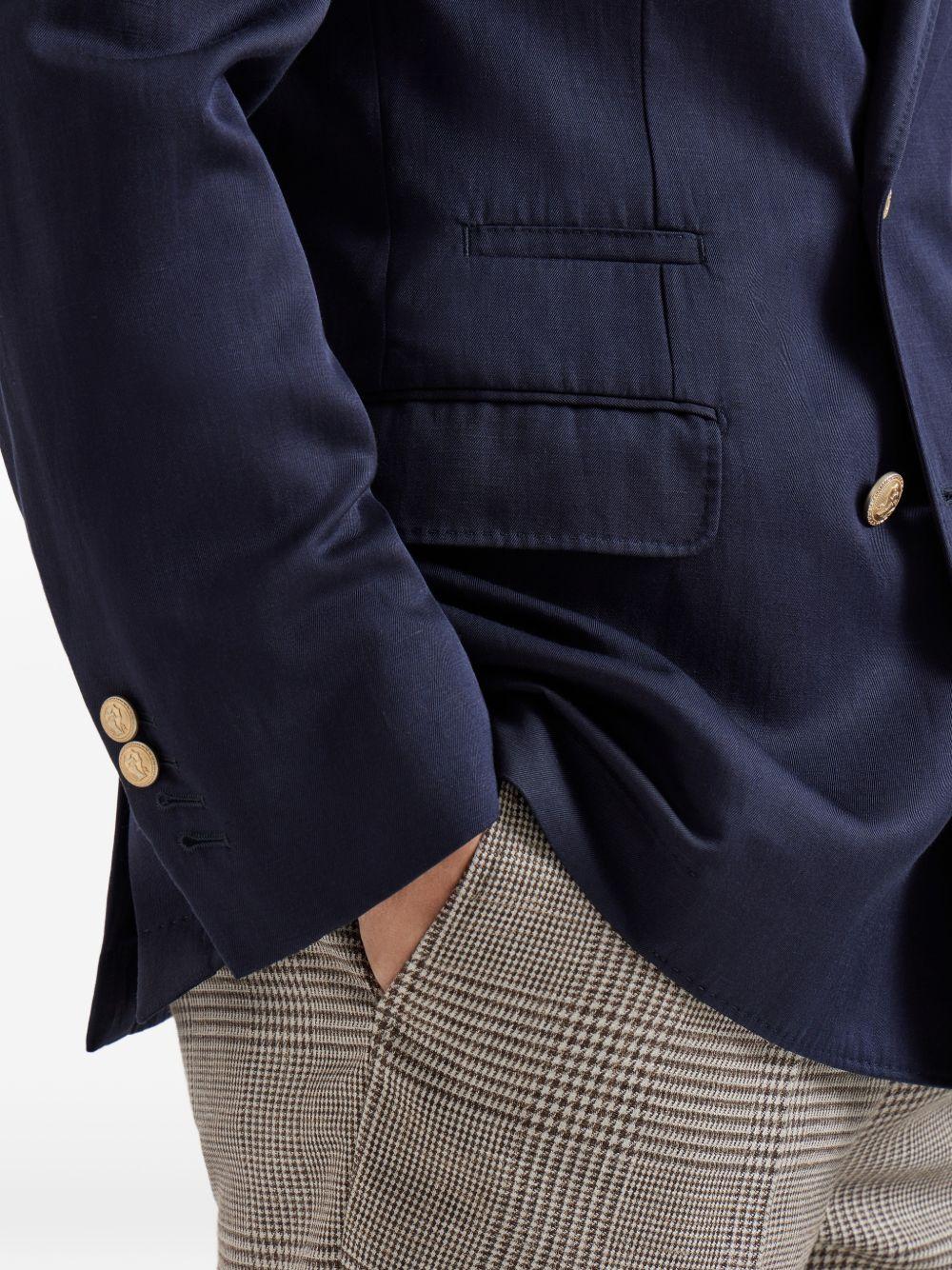 Blazer doppiopetto in blu Brunello cucinelli - uomo 