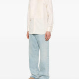 Camicia con trama in crema Lardini - uomo 