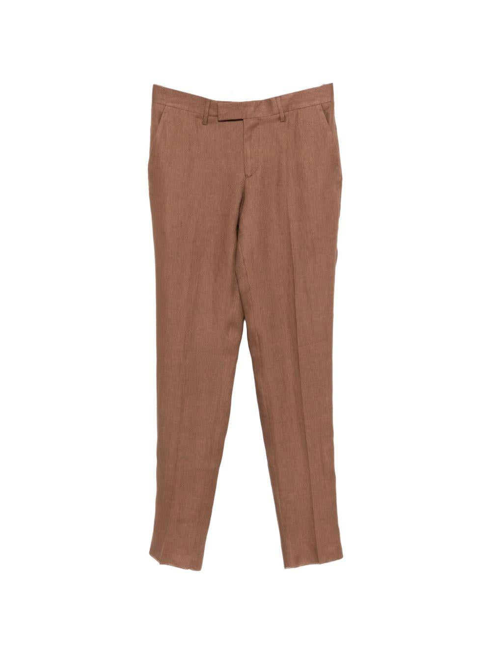 Pantaloni lyon in marrone lardini - uomo 