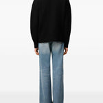 Cardigan Ami de Coeur con ricamo in nero PARIS - unisex 