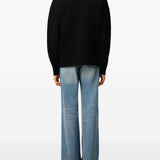 Cardigan Ami de Coeur con ricamo in nero PARIS - unisex 