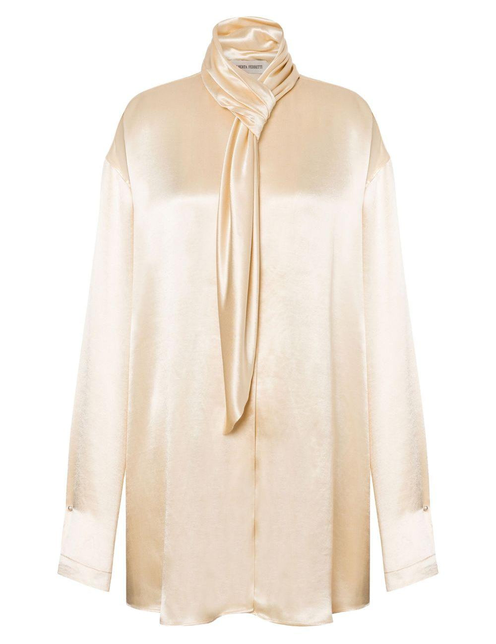 Blusa in raso in beige Alberta ferretti - donna 