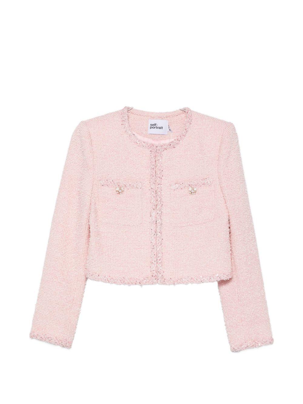 Giacca con paillettes in rosa 