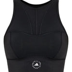 Top sportivo con logo in nero Adidas by stella mc cartney - donna 