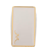 Orecchini quadrati oversize in bianco rowen rose - donna 