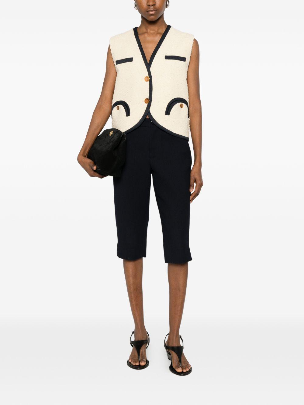 Gilet con profili a contrasto in beige Blazé milano - donna 