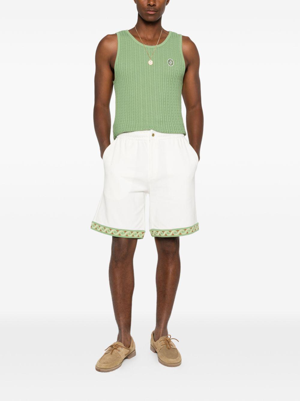 Pantaloncini con bordi ricamati in bianco Drole de monsieur - uomo 