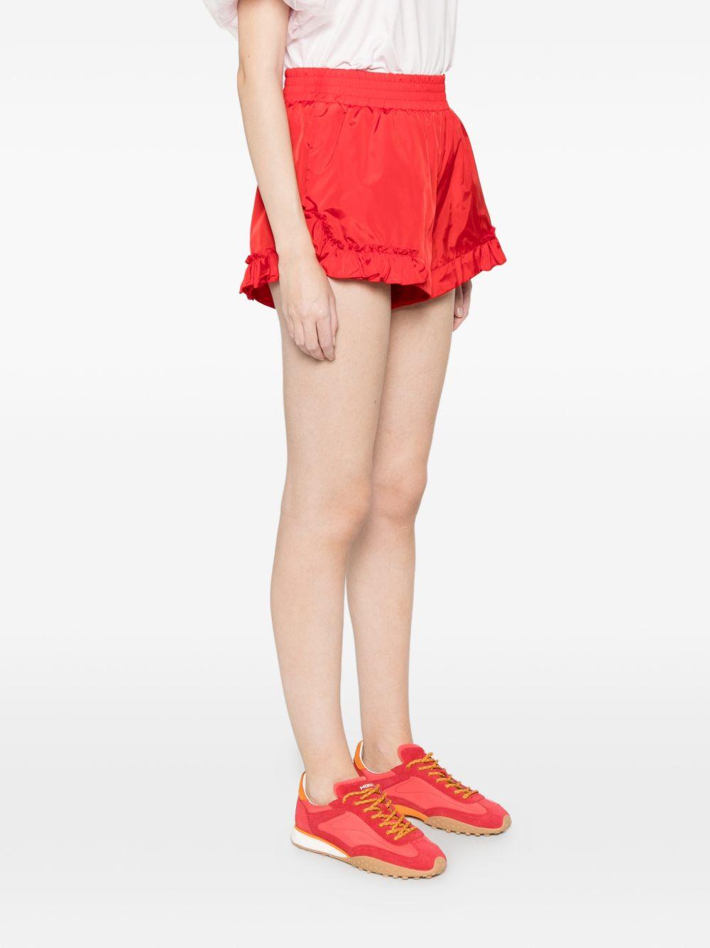 Mini shorts con volant in rosso Simone rocha - donna 