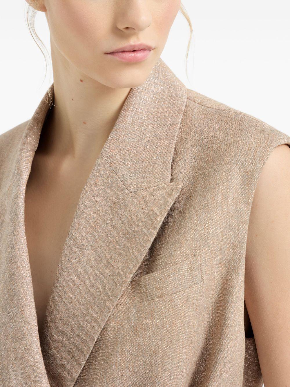 Gilet con cintura in rosa Brunello cucinelli - donna 