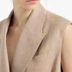 Gilet con cintura in rosa Brunello cucinelli - donna 