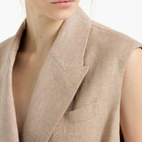 Gilet con cintura in rosa Brunello cucinelli - donna 