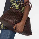 Borsa tote Santa Croce in marrone scuro Dragon Diffusion - donna 