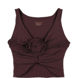 Top bikini con dettaglio rosa in bordeax Magda butrym - donna 