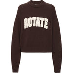 Maglione a girocollo con logo in nero 