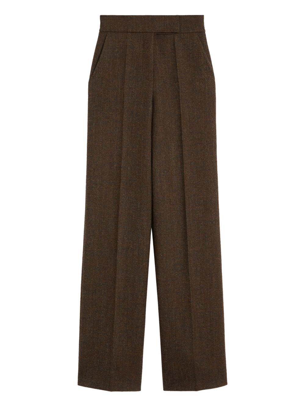 Pantaloni a vita alta billy in marrone Maxmara - donna 