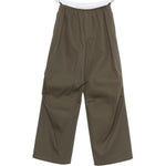 Pantaloni con cintura a doppio strato e logo in verde Alexander wang - donna 