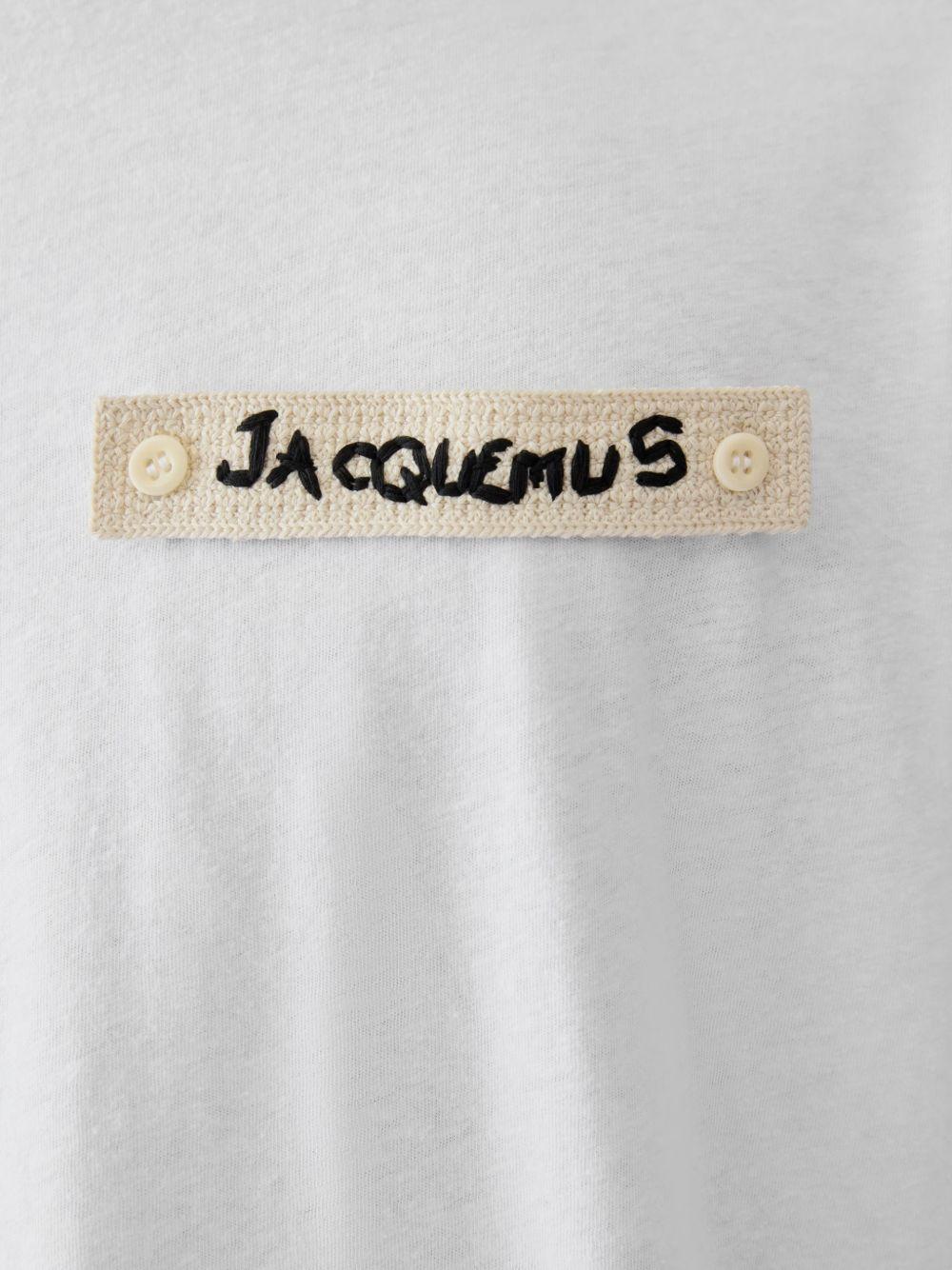 T-shirt con logo in beige Jacquemus - uomo 