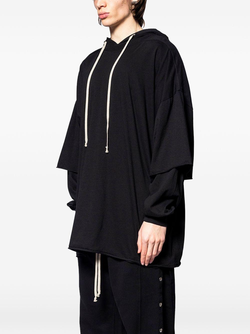 Maglione con cappuccio in nero Rick owens drkshdw - uomo 