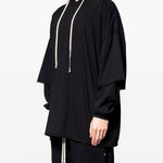 Maglione con cappuccio in nero Rick owens drkshdw - uomo 
