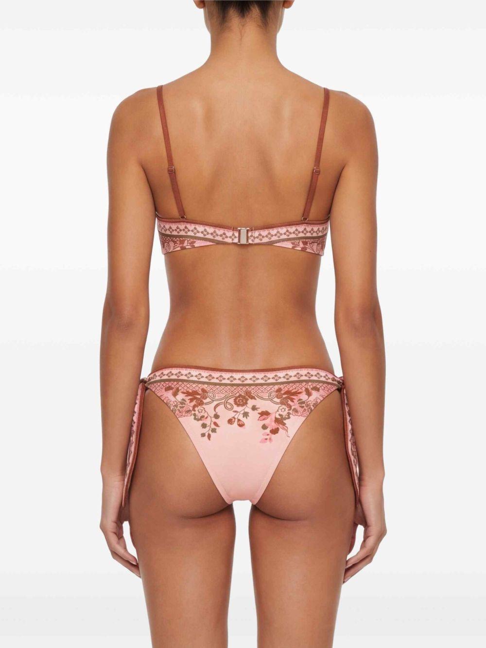 Bikini con stampa paisley Aster in rosa 