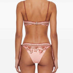 Bikini con stampa paisley Aster in rosa 