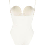 Costume intero con scollo a cuore in bianco MAGDA BUTRYM - donna 