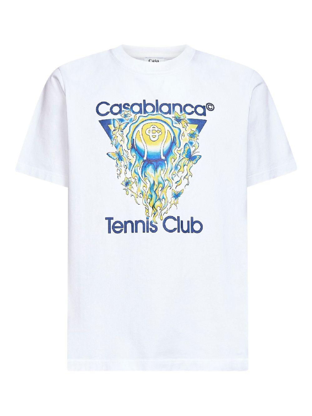 T-shirt con stampa grafica tennis club in bianco Casablanca - uomo 